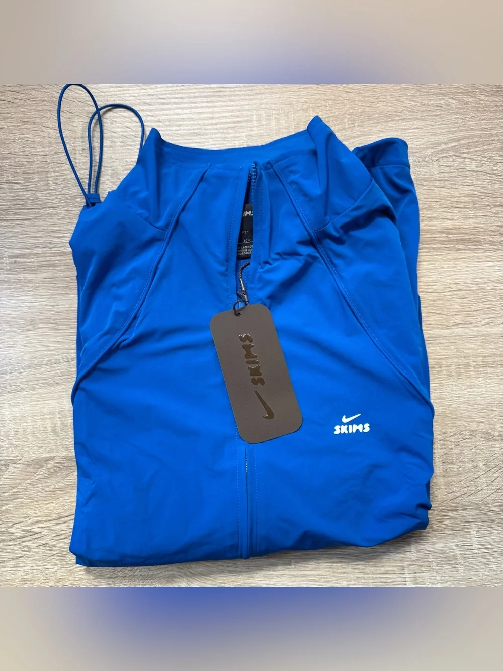 NWT Nike x Skims Stretch Nylon Oversized Vest Cobalt Blue XS
